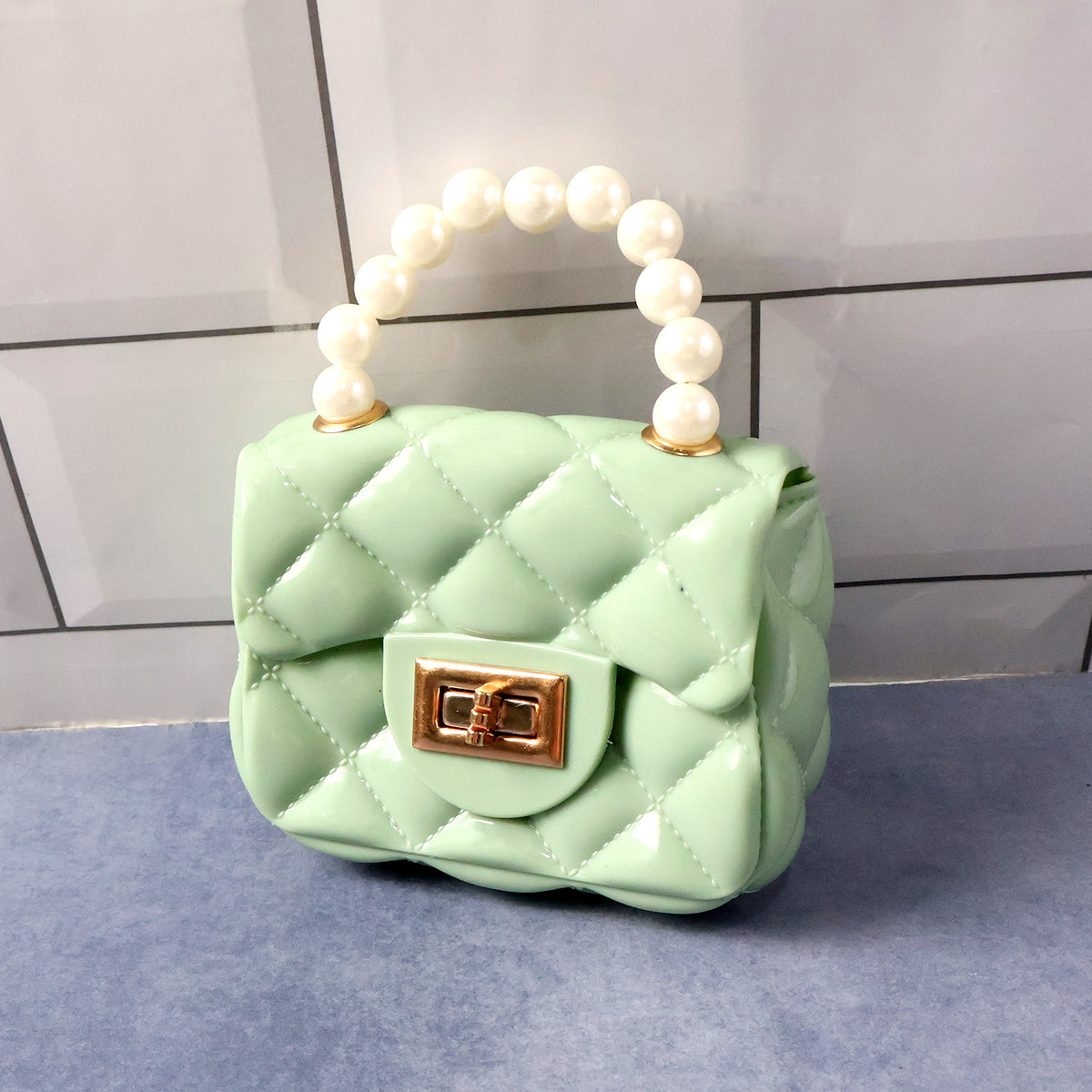 Elegant Quilted Mini Handheld  Sling Fashion Handbag (1 Pc)