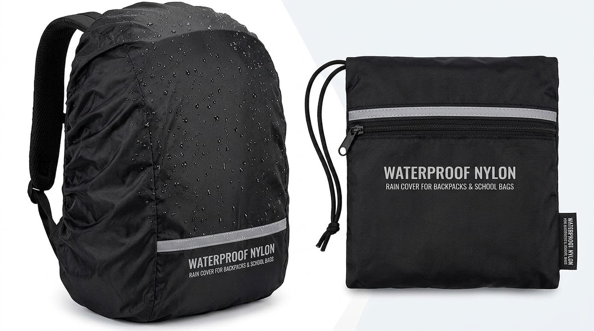 4100 Heavy Waterproof Nylon Rain Coverdust Cover - Elastic Adjustable For Laptop Bags And Backpacks School Bag Waterproof Cover Dust Proof Backpack Laptop Bag Cover (1pc)
