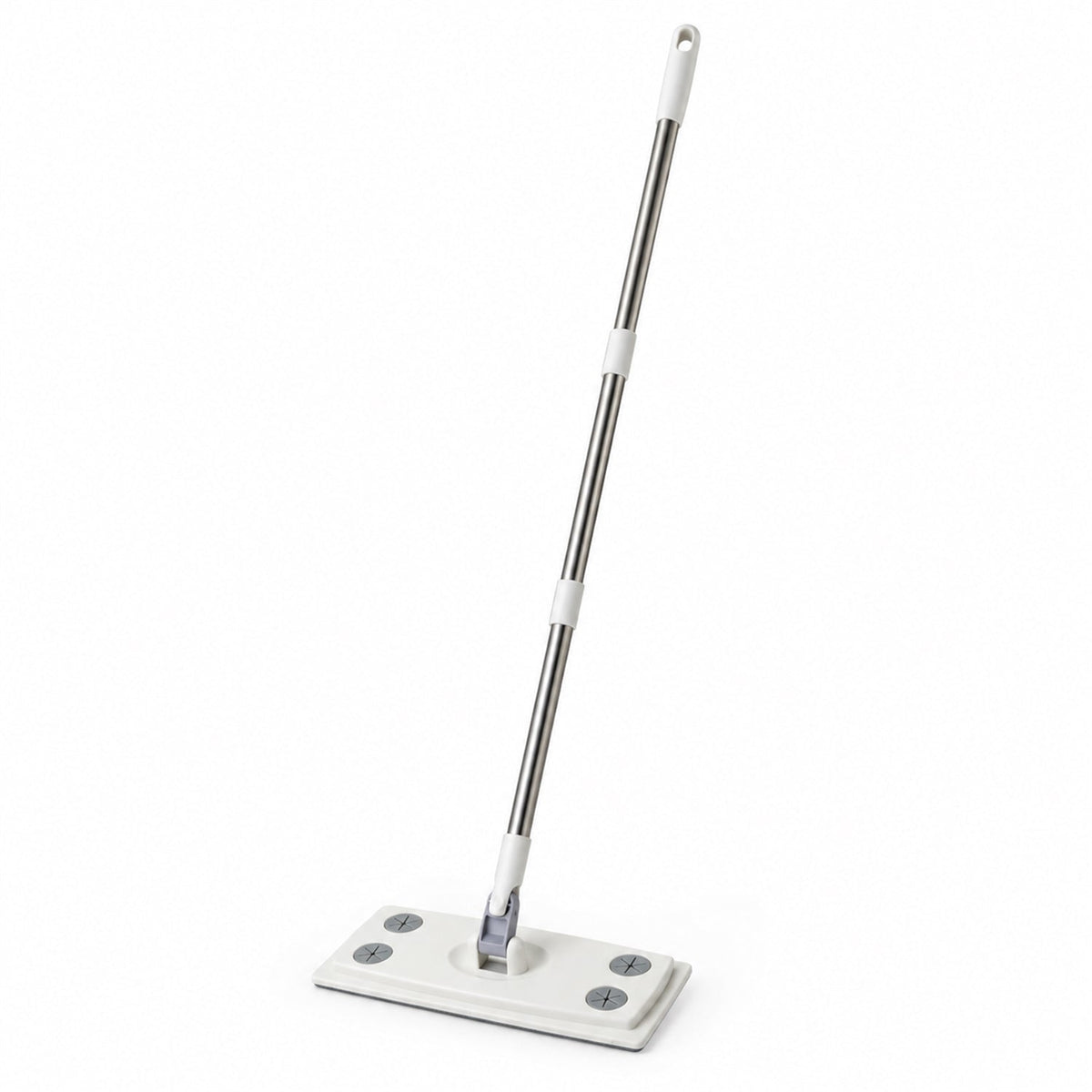 Rotating Flat Mop With Sectional Rod And Cloth Clips For Cleaning (110 X 26 Cm)